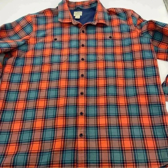 Vintage L.L. Bean Button Down Fleeced Lined Plaid  Size XXL TALL - Picture 1 of 9